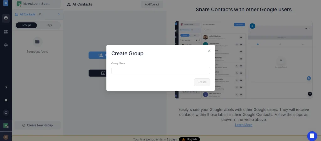 Create Contact Groups With ContactBook