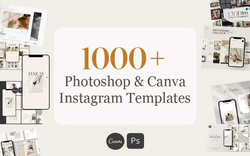 Photoshop & Canva Instagram Templates