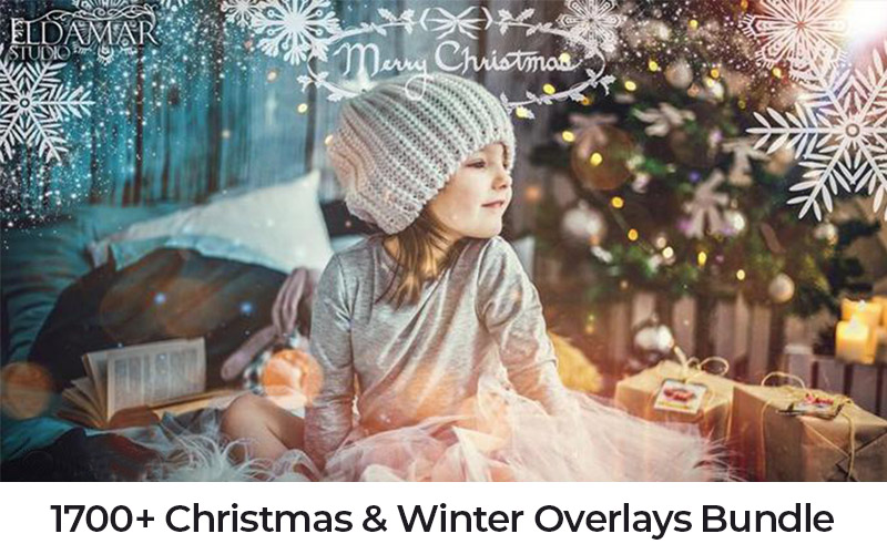 1700 Christmas Winter Overlays Bundle