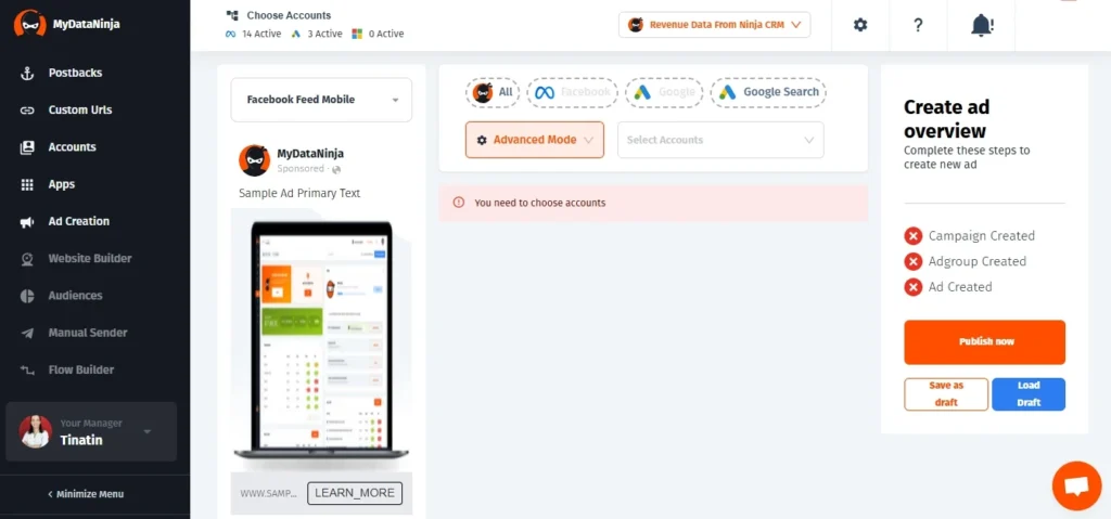 Ad Creation Tool Preview