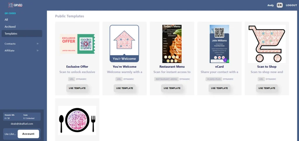 Custom Templates available with QR VIo - Custom QR Code Generator Preview. qr code generator personalized