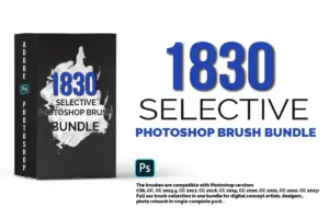 1830 Photoshop Texture Brushes Bundle | Extended Commercial License