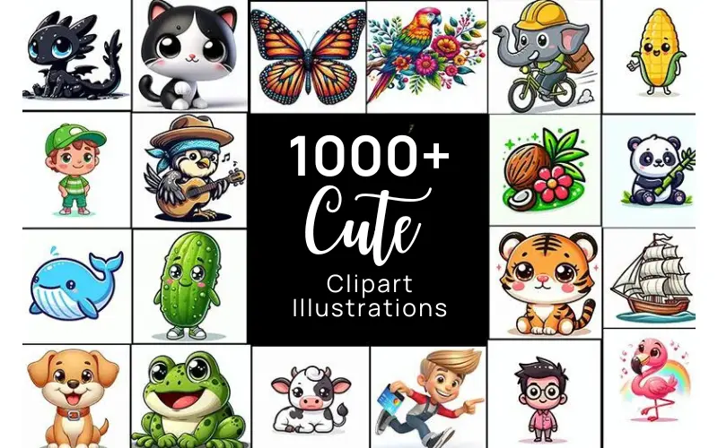 1000+ cute clipart images feature image