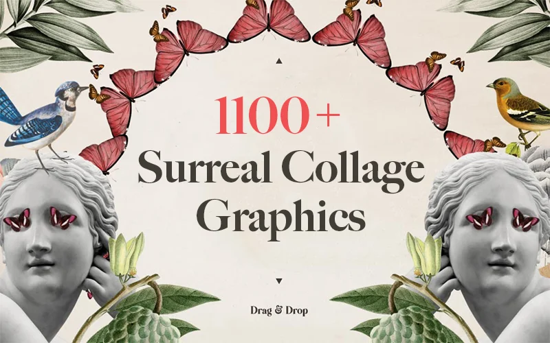 Surreal Collage Graphics Bundle Feature Image