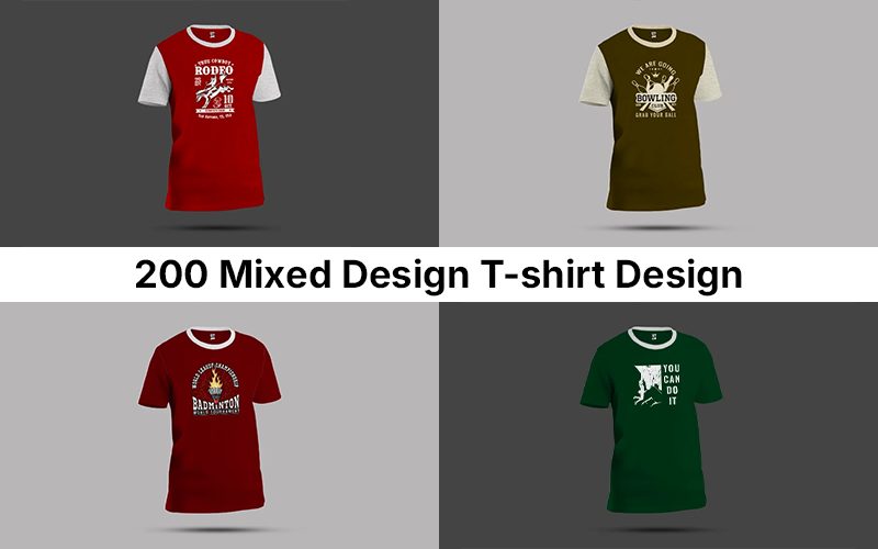 200-Mixed-Design-T-shirt-Design