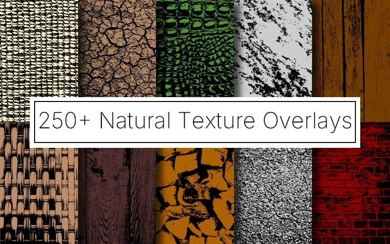 Collage of the Natural Texture Overlays