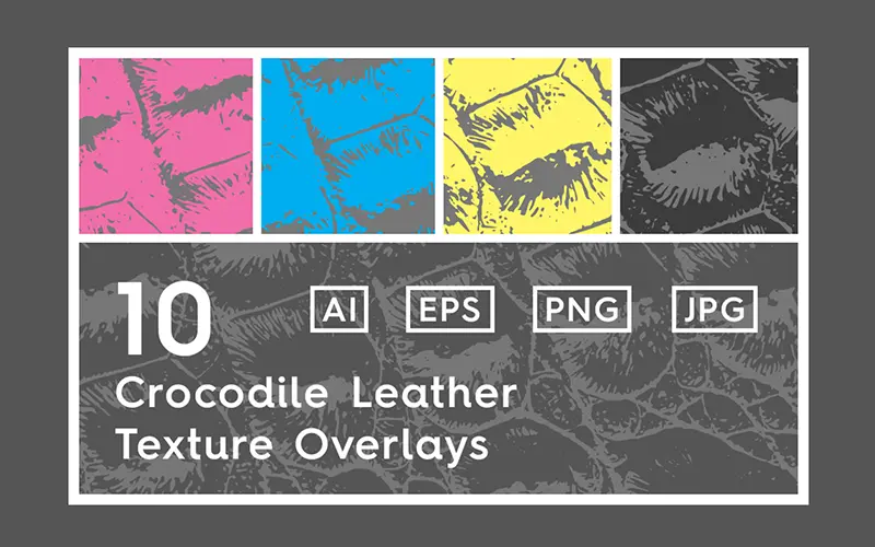 Crocodile leather textures