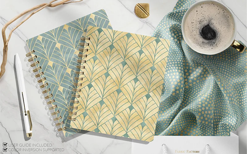 Art deco semaless patterns used as a book cover