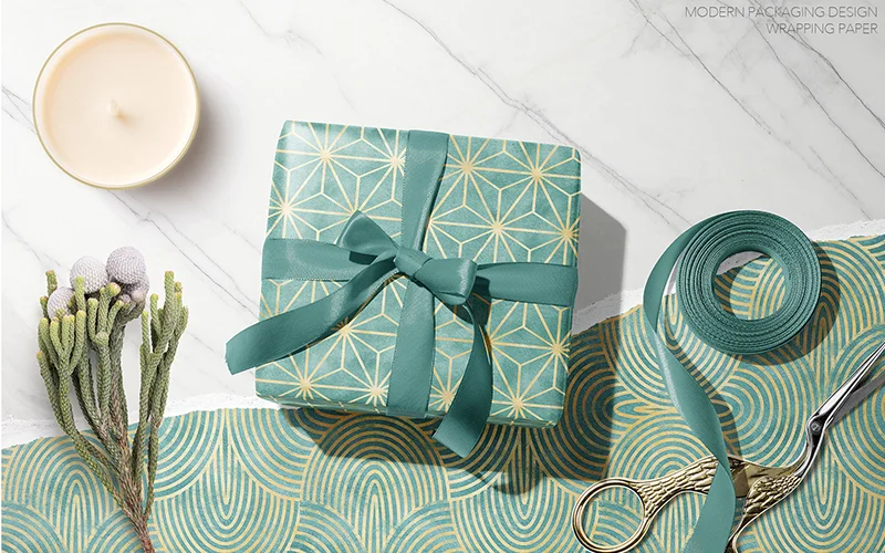 art deco patterns used as a gift wrapping paper design