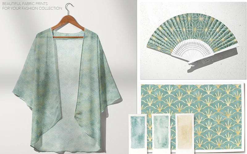 art deco pattern used as a parint on fabric