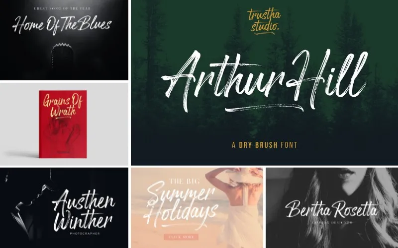 arthur hill font, cool handwritten otf type font