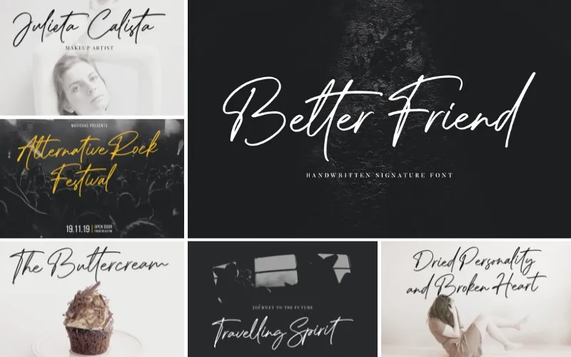 better friend font, font a casual handwritten