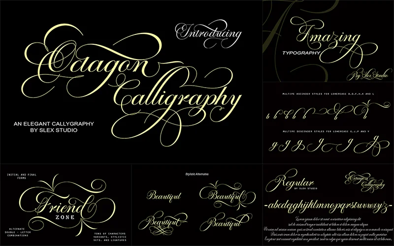 Cadagon Calligraphy Font