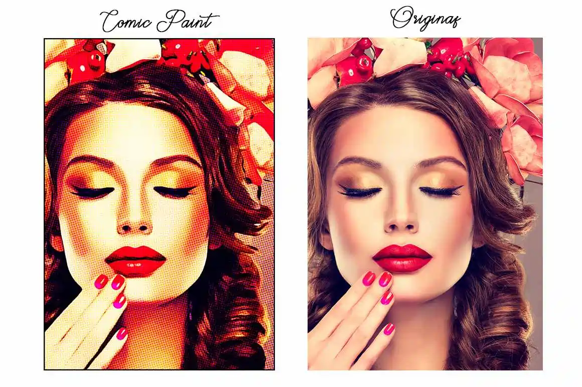 comic oil paint photoshop actions free download