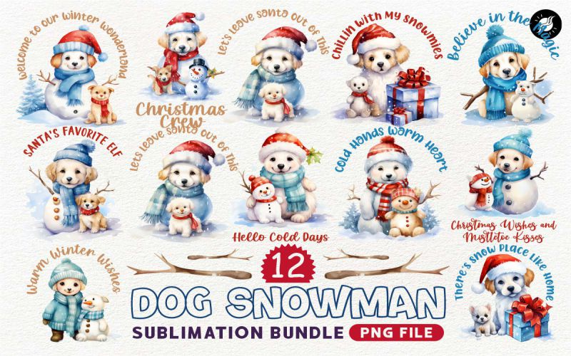 Dog Snowman