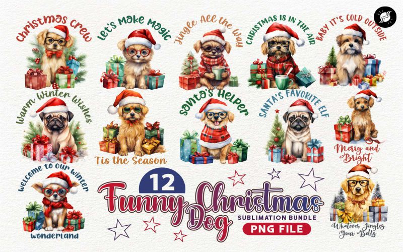 Funny Christmas Dog