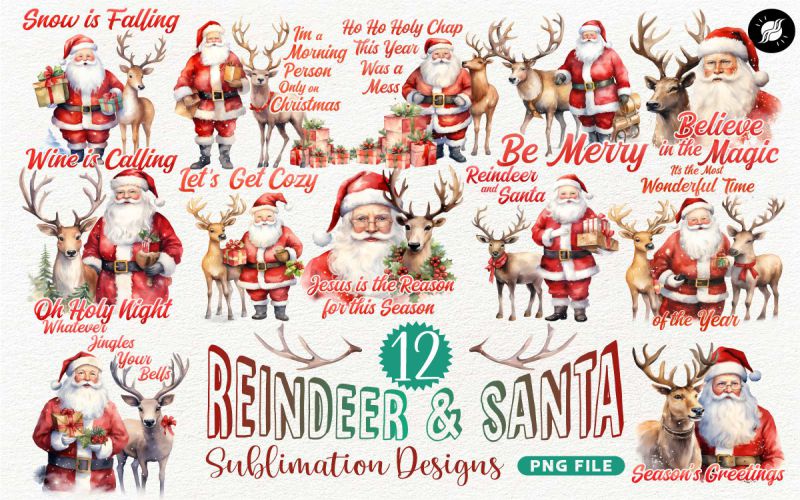 Reindeer & Santa