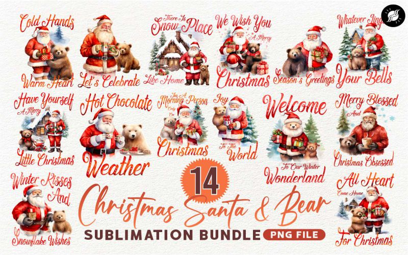 Christmas Santa & Bear