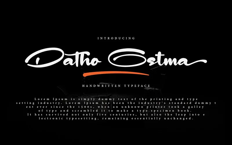 Datho-font, top handwritten fonts