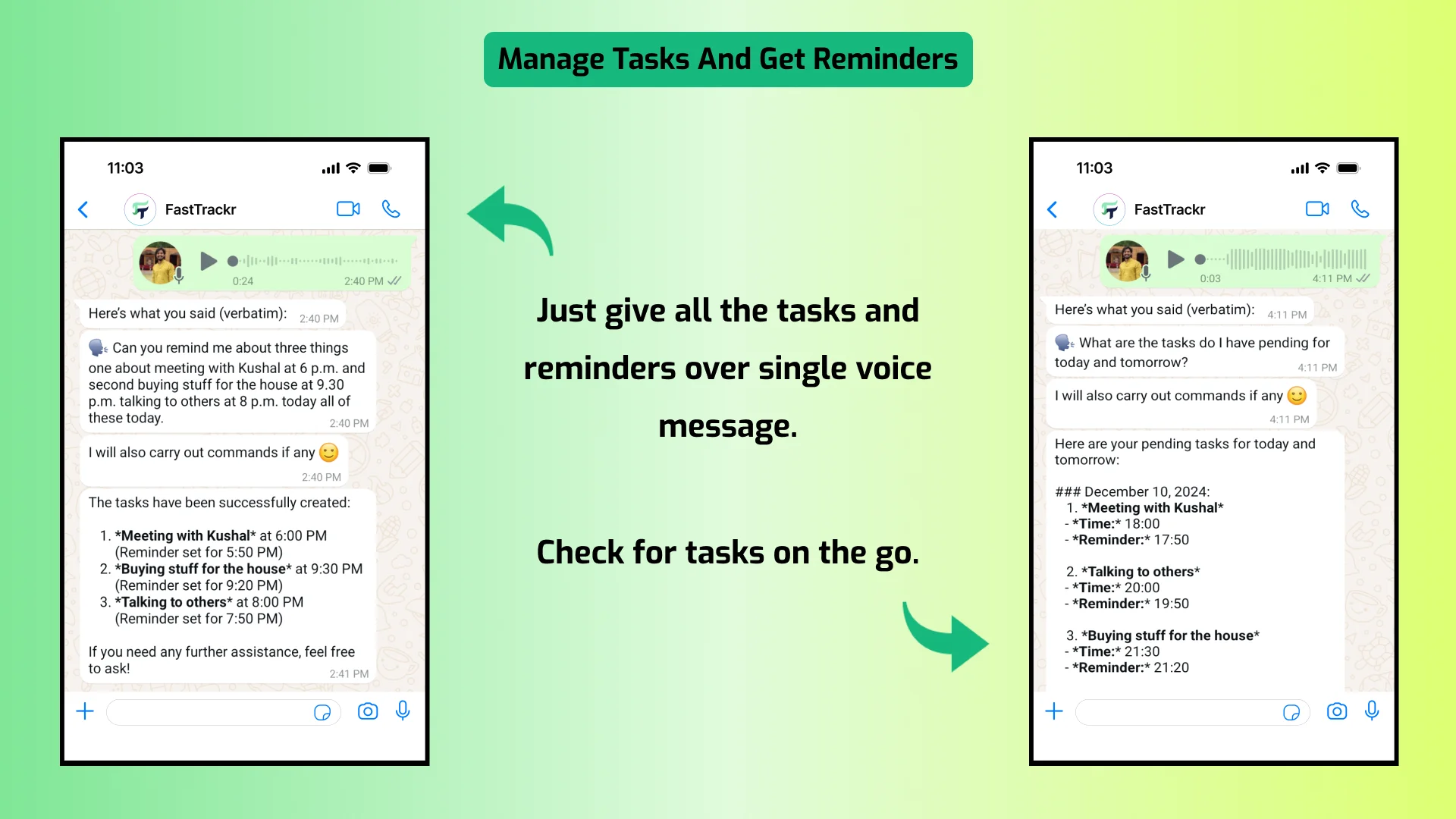 manage Tasks and get reminders