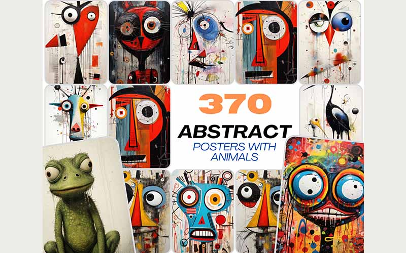 370 Hyper Realistic Abstract Animals Bundle Feature Image