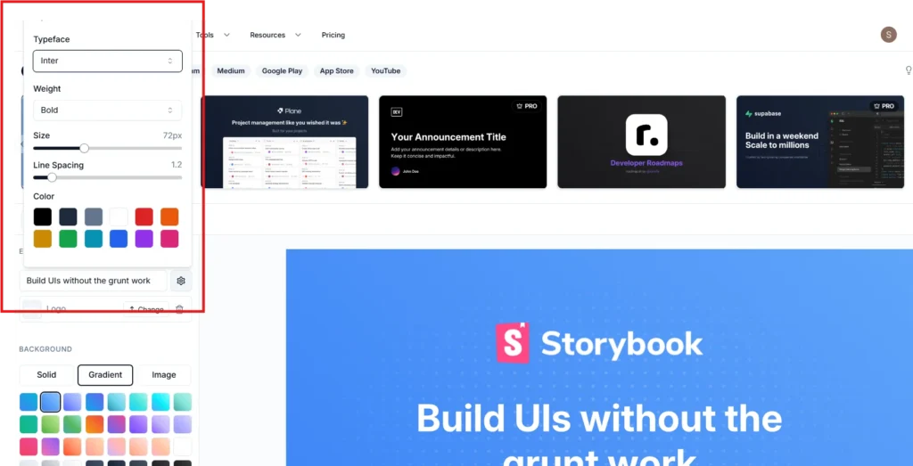 Edit Settings Preview of Gleam