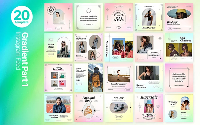 IG post templates preview