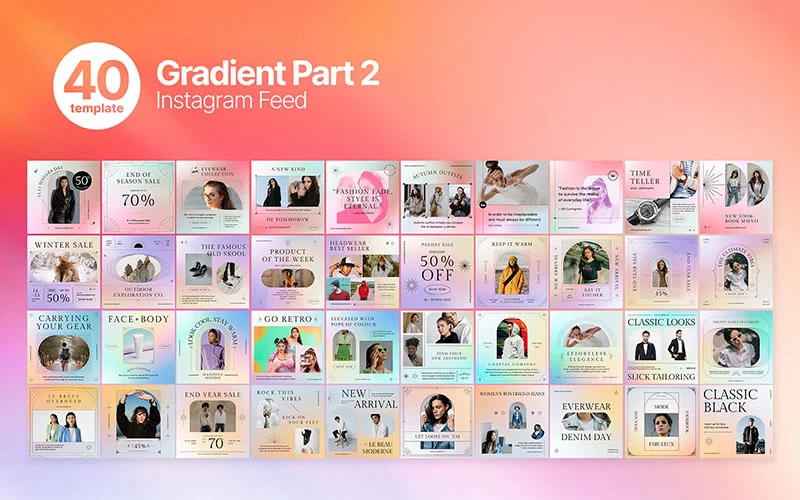 Instagram post templates preview