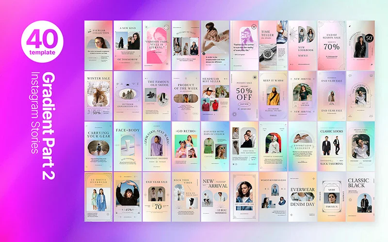 Instagram story templates preview