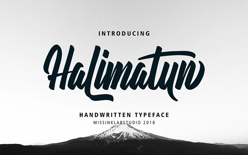 Halimatun - handwritten script included in the bundle