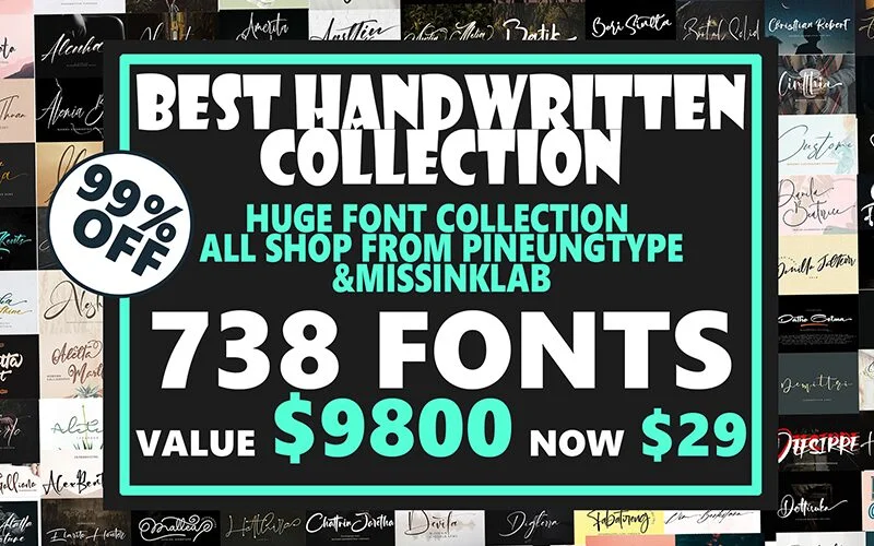Hand written fonts feature image