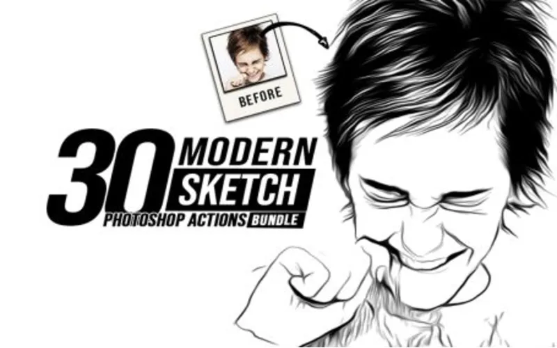 Modern Photoshop Sketch Actions-Feature-Image