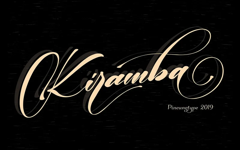 Kiramba font, handwritten typewriter font