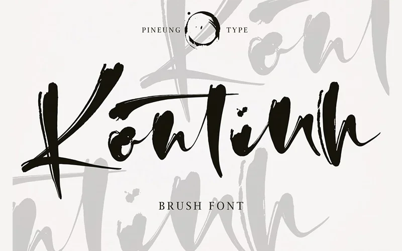 Konthin font, handwritten retro font
