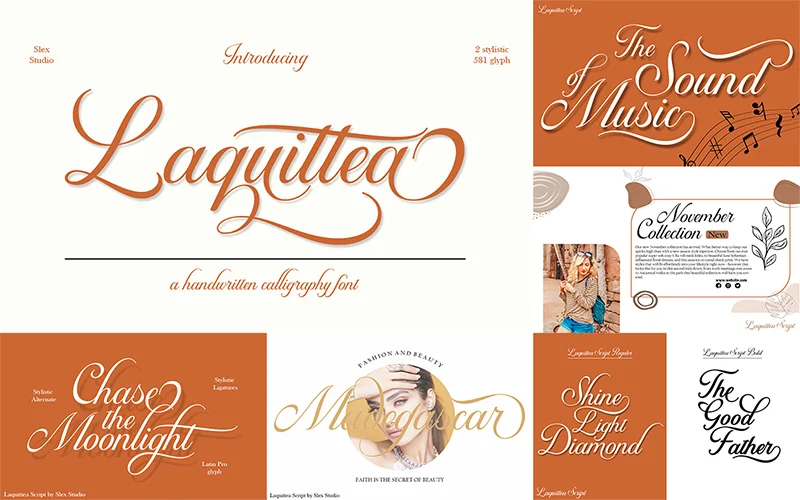 Laquittea Calligraphy Font