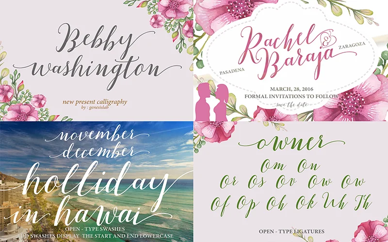 Modern-fonts-bundle-collage, calligraphy fonts online