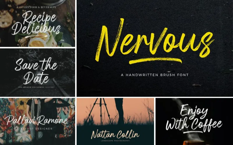 nervous font, a handwritten font