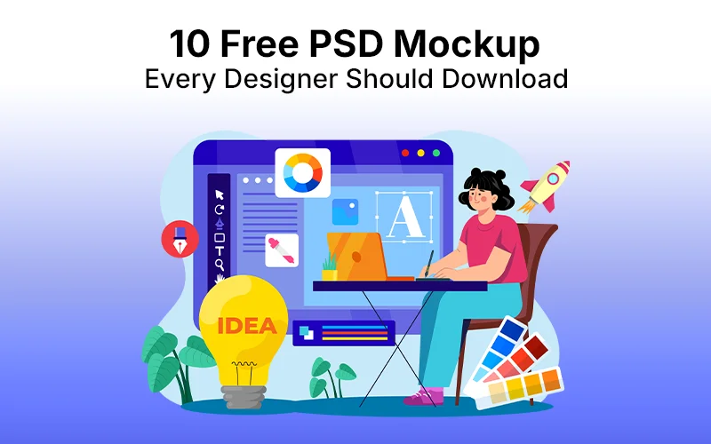 Feature image for blog - Free PSD Mockups Every Designer Should Download