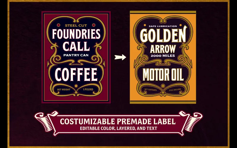 Editable labels preview