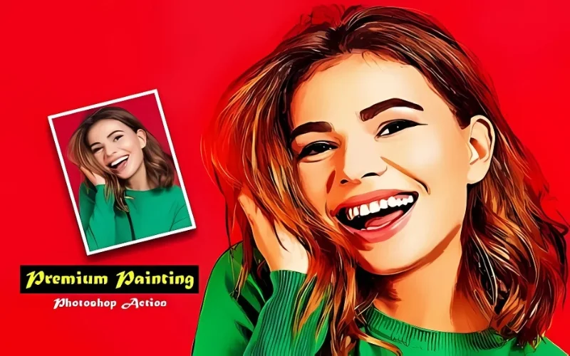 digital painting action, light painting photoshop action, cool photoshop actions