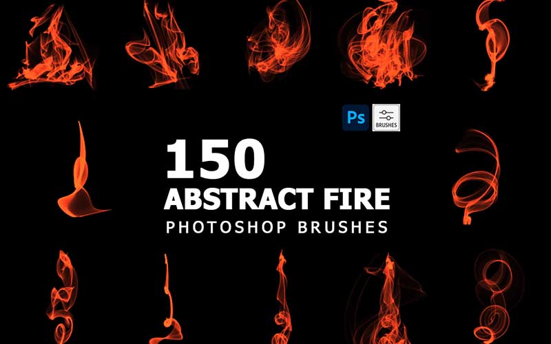 Abstract fire PS brushed