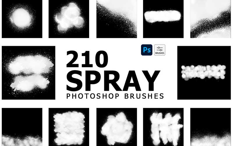Spray photoshop brushes