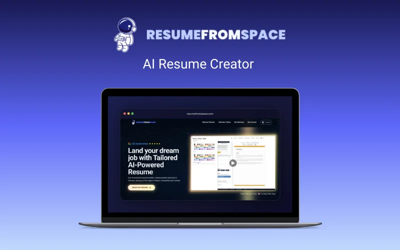 Preview Of ResumeFromSpace - AI Resume Builder