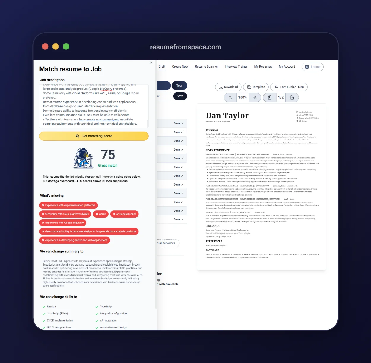 Match Resume To Job Using AI
