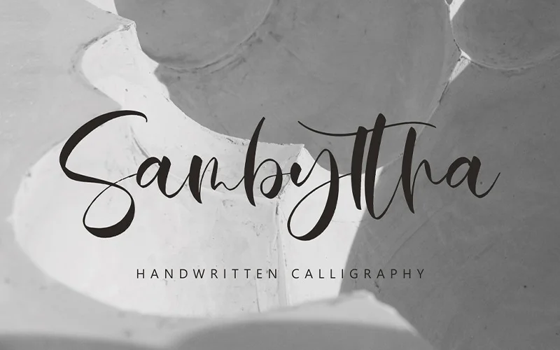 Sambytha font, pretty pen handwritten font