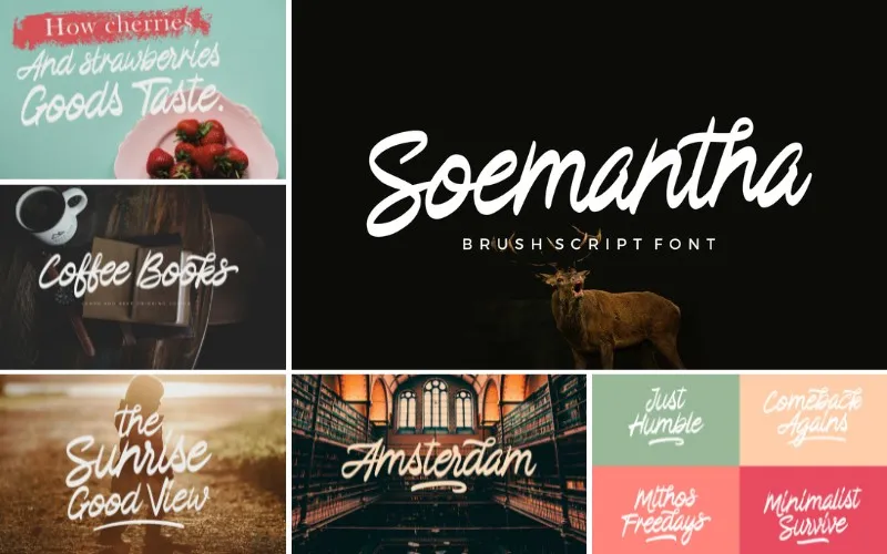 cool seomantha font, handwritten display font