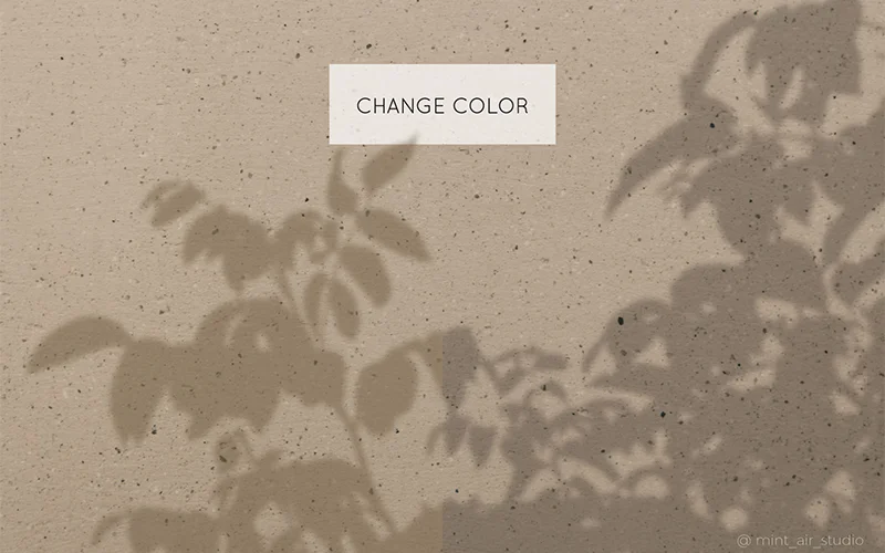Color change feature of the shadow overlays