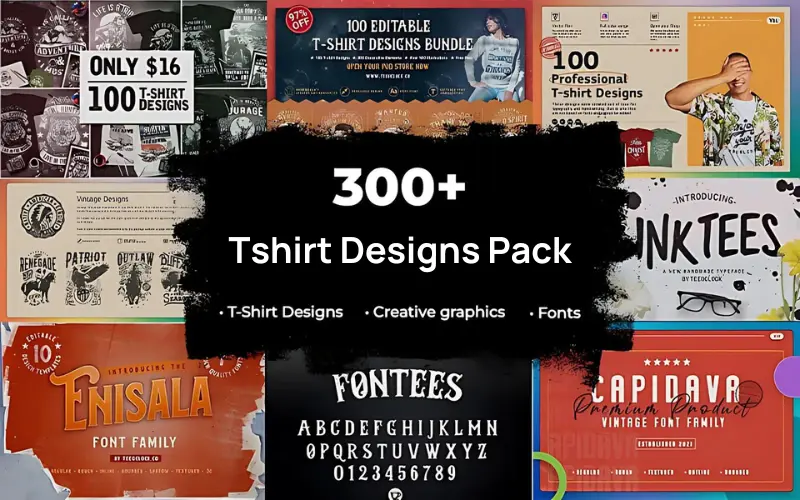 Tshirt Designs Pack Feature Image