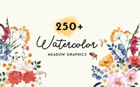 Watercolor meadow graphics feature image