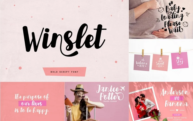 Winslet-Font, fancy fonts
